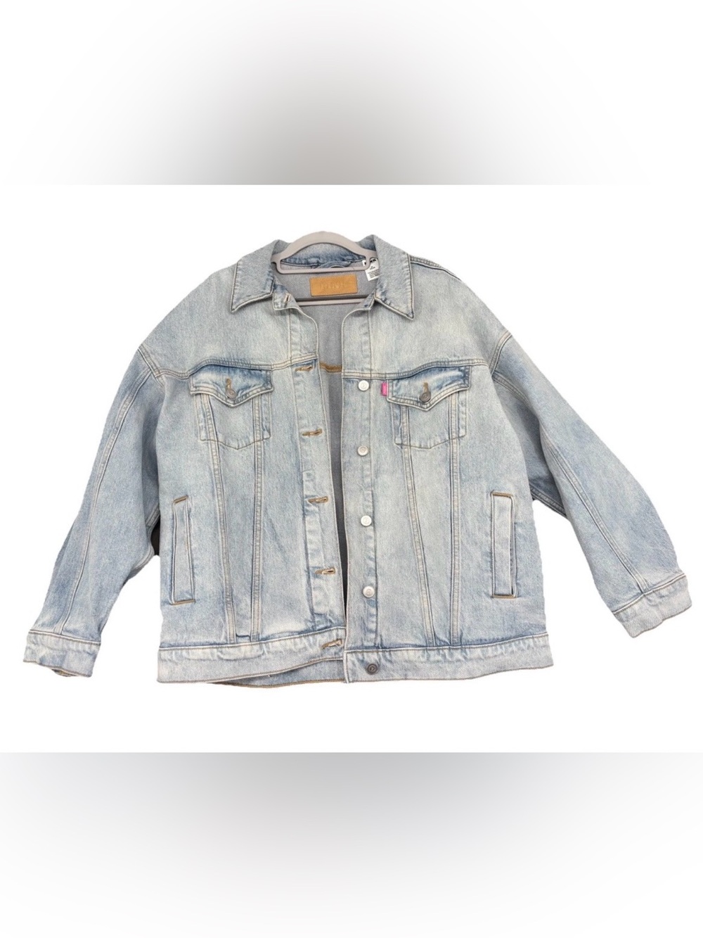 Victoria's Secret VS PINK  Denim Jean Trucker Oversized Jacket Medium NWT